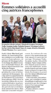 A Mâcon, cinq autrices accueillies par Femmes Solidaires