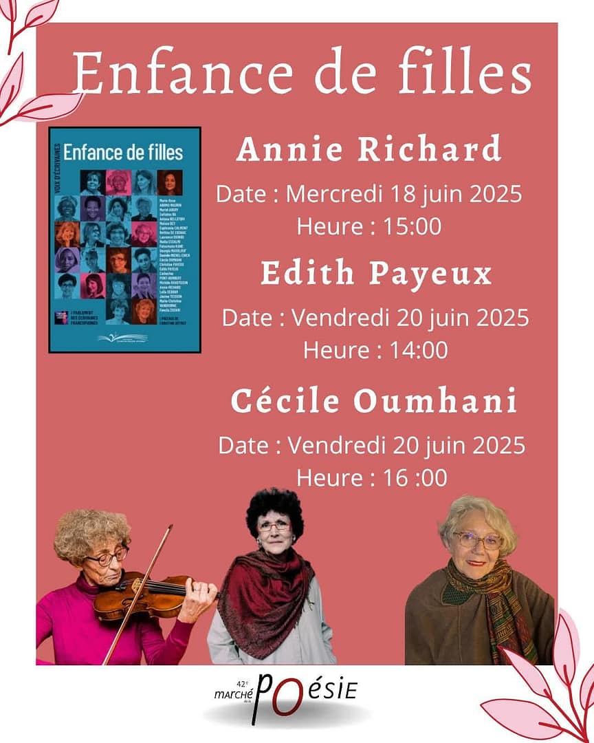 « Enfance de filles » au Marché de la poésie et au Maghreb des livres 2025